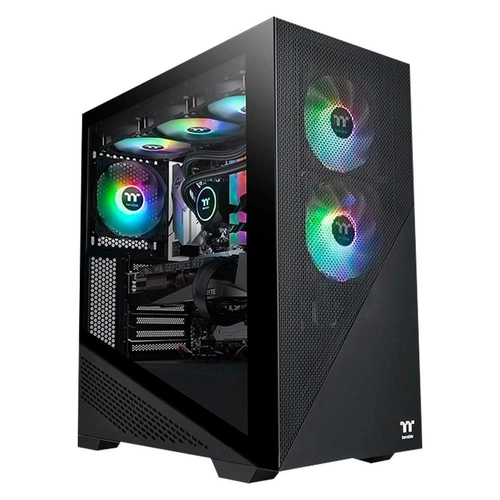 Gabinete Gamer Thermaltake Divider 370 TG, Mid-Tower, Preto, ARGB, Lateral de vidro, 3 Fans 120mm - CA-1S4-00M1WN-00