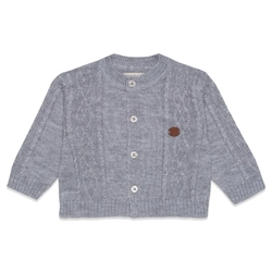 Casaquinho Tricot Trançado Masculino Mescla