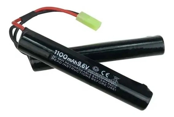 Bateria p/ Rifle Airsoft  Q.L 9,6V - 1.100 MAH