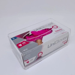 Caixa Luvas/Papel/máscara Cristal - Logo alto relevo inicial ou desenho