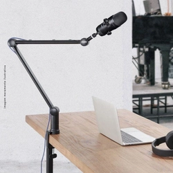 Suporte para Microfone Pcyes Profissional Setup Streaming Podcast - PLMSMIC01 - 111551H