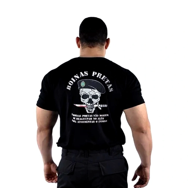 Camiseta Estampada  Boinas Pretas