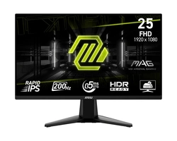 Monitor Gamer MSI MAG 255F E20, 24.5'', Full HD, 200Hz, 0.5ms - 9S6-3BC21M-046