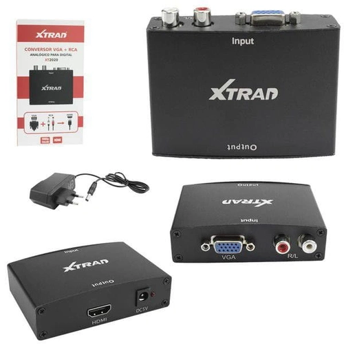 Conversor VGA Femea x HDMI Femea Xtrad XT2020 - AD0159XT