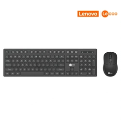 Kit Teclado + Mouse Sem Fio, KW201, Lecoo
