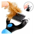 Rasqueadeira Desembaraçadora de Pelos Azul M para Cães e Gatos