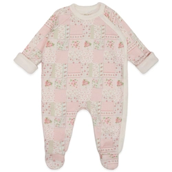 Macacão Manga Longa Forrado Suedine e Soft Feminino - Patchwork