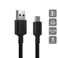 Cabo Usb a 3.0 Macho P/ Usb Tipo-c - Preto - 3 Metros - Pucap3-3