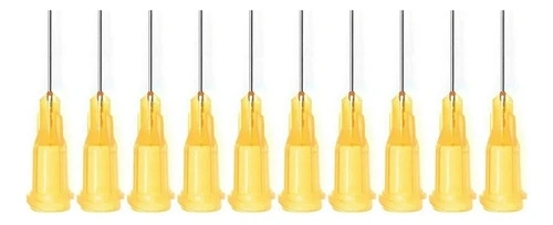 Kit 10 Agulhas Aplicadoras De Cola 23gauge Laranja