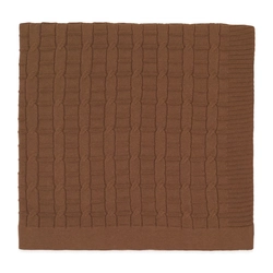 Manta Tricot Trançada Marrom - Unissex