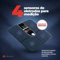 Balança Digital Bioimpendância Corporal Inteligente Bio Plus Preta
