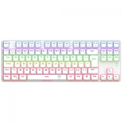 Teclado Mecanico Gamer T-dagger Bora Branco Rainbow Switch Brown - T-tgk313w