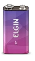 Baterias Recarregável 9V Elgin 250mah com 1 unidades.