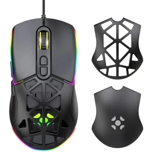 Mouse Gamer Com Fio Fortrek Striker - Preto