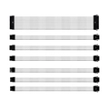 Kit Cabo Extensão Sleeved para Fonte Cooler Master Psu 30cm Capa de Pvc Branco    Cma-nest16xxwt1-gl