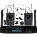 Sistema De Microfone Duplo Sem Fio Com Headset Leson Ls962 Preto