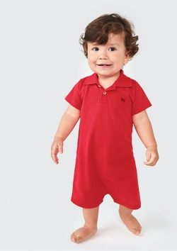 Macacão Curto Polo Vermelho Hering - Masculino