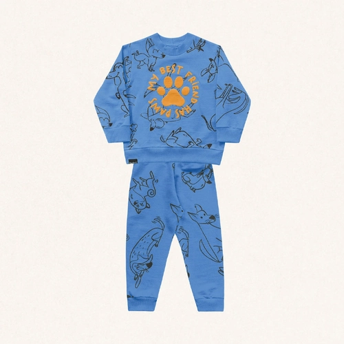 Conjunto Moletom My Best Friend Estampado Fakini - Masculino