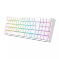 Teclado Mecânico Gamer Redragon Pollux, 75%, Switch Blue,  ABNT2, Branco, K628W-RGB