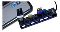 Hub Usb Cabo Extensor Régua Usb 2.0 7 Portas High Speed Hd Pen Drive Pc