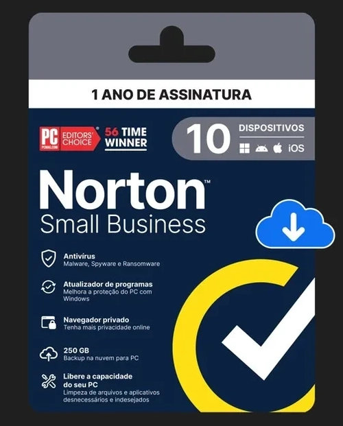 Norton Small Business 250gb 10 Dispositivos 12 Meses Esd - 21460352