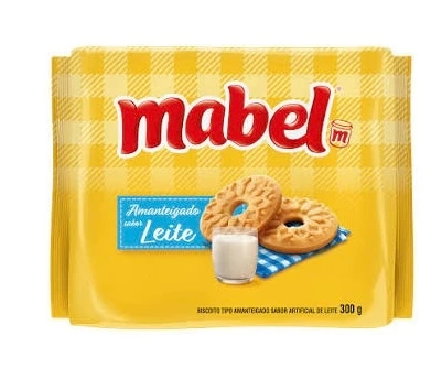 Bolacha Amanteigado Sabor Leite Mabel 300g