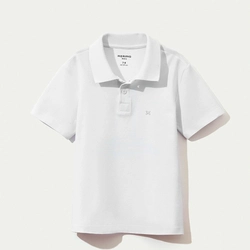 Camisa Polo Hering Manga Curta Em Piquet Masculina - Branca