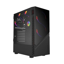 Gabinete Gamer Pcyes Set Black Vulcan - Gsbvpbr