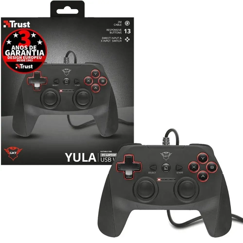 Controle Gamepad Yula GXT 540 USB Wired Preto