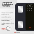 Balança Bioimpedância 25 Análises Corporais Bio Smart Relax Preta