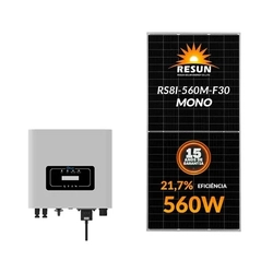 Gerador Solar Deye 5,04 Kwp Mon. 220v Fibromadeira (4k/560w)