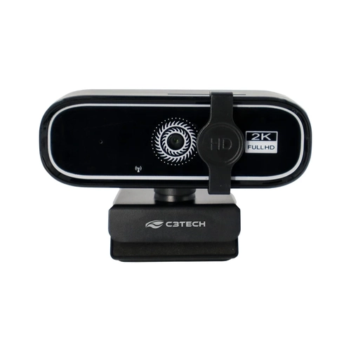 Webcam C3tech QHD 2K Preto - Wb-200bk