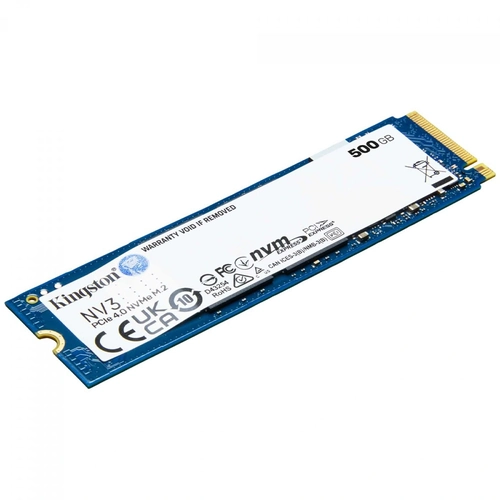 SSD Kingston NV3 500GB, M.2 2280 PCIe, NVMe, Leitura: 5000 MB/s e Gravação: 3000 MB/s - SNV3S/500G