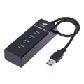 HUB C3Tech USB 3.0 4 Portas Preto - HU-300BK