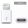 Adaptador Iphone Macho P/ V8 Femea (pack C/ 10 Un.) Mod. Le-09 Branco