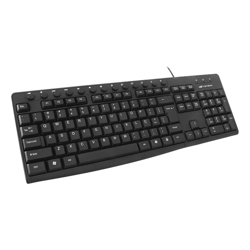 Teclado C3TECH KB-M30BK Multimídia Preto