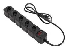 PROTETOR ELETRÔNICO 05 TOMADAS - EPE 205 PRETO