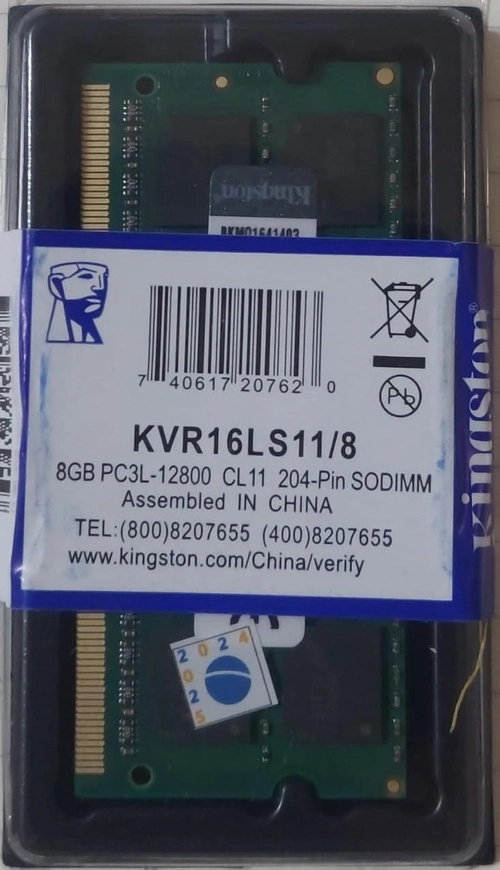 Memória Notebook 8Gb ddr3l 1600mhz 1.35v kvr16ls11/8g - Kingston