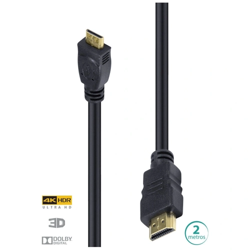 Cabo HDMI 2.0 Para Mini HDMI 4K 2 Metros Vinik - H20MM-2