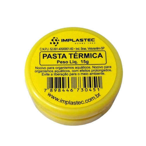 Pasta Termica Implastec a Base De Silicone Pote 15g