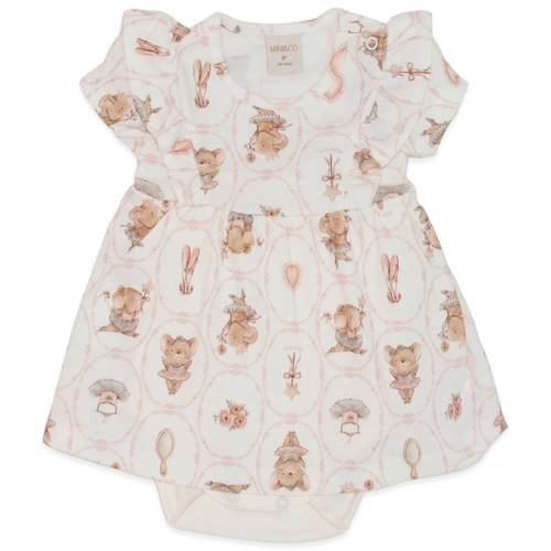 Body Vestido Manga Babado Suedine Feminino - Ratinhas