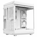 Gabinete Gamer Liketec Unreal Snow White Cube Design Mid Tower Vidro Temperado