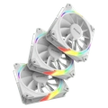 KIT Cooler Gabinete 120mm Pcyes 3x120mm Sangue Frio White Ghost 264572 - K3argbsf3wgrvbr