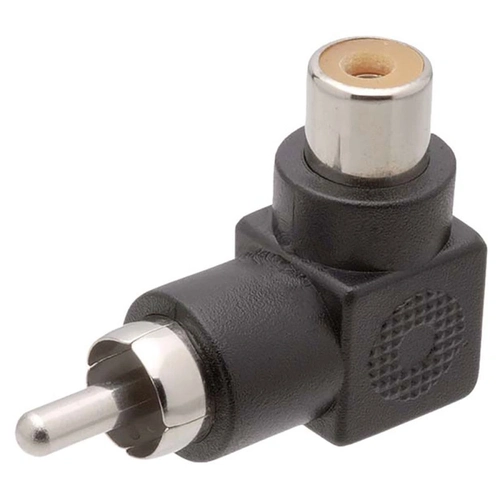 Adaptador Rca 90 Graus Ponta Gold Preto