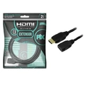 Cabo Extensor Hdmi Macho P/ Hdmi Fêmea 4k Hdr 19p 2m