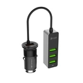 Carregador Veicular C3tech 4 Portas USB Quick Charge - UCV-Q430BK