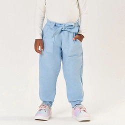 Calça Moletom Felpado Azul Claro Tileesul - Feminina