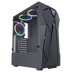 Gabinete Gamer K-mex Reactor Infinite I Led RGB Preto - Cg01kfrh0010b0x