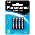 Pilha AAA Panasonic com 4 R03ual/4b400