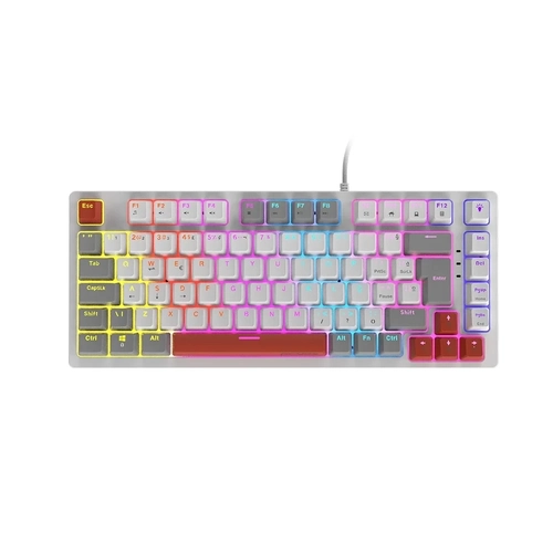 Teclado Gamer Mecanico Pcyes Kirin White Ghost Switch Blue - Ptkrwg75bl